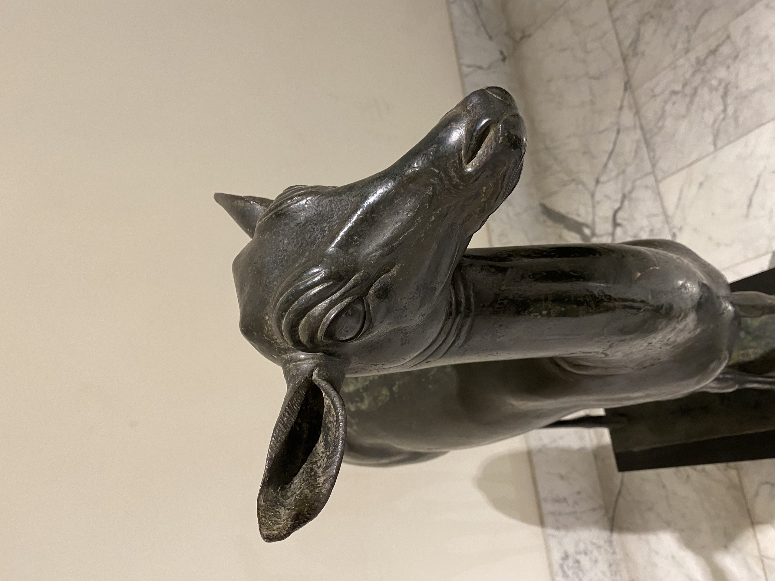 Bronze animal sculpture